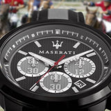 Maserati Royale 44mm Black Dial Stainless Steel Fiber Strap Watch For Men - R8871637002 Authentic Buy Shop Now