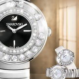 Swarovski Lovely Crystal Black Dial Silver Steel Strap Watch for Women - 1160305 Authentic Buy Shop Now