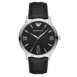 Emporio Armani Giovanni Analog Black Dial Black Leather Strap Watch For Men - AR11210 Authentic Buy Shop Now