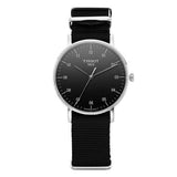 Tissot Everytime Medium Black Dial Black NATO Strap Watch For Men - T109.410.17.077.00 Authentic Buy Shop Now