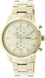 Fossil Townsman Chronograph White Dial Gold Steel Strap Watch for Men - FS5348 Authentic Buy Shop Now