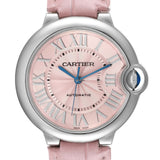 Cartier Ballon Bleu De Cartier Pink Dial Pink Leather Strap Watch for Women - WSBB0007 Authentic Buy Shop Now
