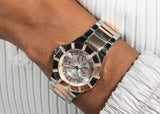 Guess Sunray Multifunction Crystals Silver Dial Two Tone Steel Strap Watch For Women - GW0616L3 Authentic Buy Shop Now