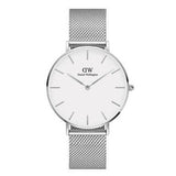 Daniel Wellington Classic Petite Sterling White Dial Silver Mesh Bracelet Watch for Women - DW00100442 Authentic Buy Shop Now