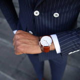 Daniel Wellington Classic St Mawes White Dial Brown Leather Strap Watch For Men - DW00100021 Authentic Buy Shop Now