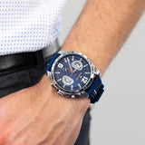 Tommy Hilfiger Decker Blue Dial Blue Rubber Strap Watch for Men - 1791476 Authentic Buy Shop Now