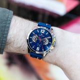 Tommy Hilfiger Decker Blue Dial Blue Rubber Strap Watch for Men - 1791476 Authentic Buy Shop Now