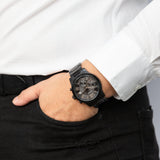 Guess Atlas Chronograph Black Dial Black Steel Strap Watch For Men - W0668G5 Authentic Buy Shop Now