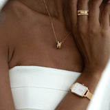 Daniel Wellington Quadro Melrose White Dial Gold Mesh Strap Watch For Women - DW00100431 Authentic Buy Shop Now