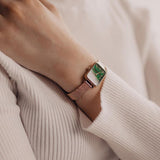 Daniel Wellington Pressed Melrose Emerald Green Rose Gold Mesh Strap Watch For Women - DW00100445 Authentic Buy Shop Now