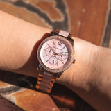 Michael Kors Tibby Multifunction Rose Gold Dial Rose Gold Steel Strap Watch For Women - MK6928 Authentic Buy Shop Now