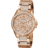 Guess Frontier Diamonds Rose Gold Dial Rose Gold Steel Strap Watch For Women - W1156L3 Authentic Buy Shop Now