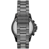 Michael Kors Everest Chronograph Black Dial Grey Steel Strap Watch For Women - MK6974 Authentic Buy Shop Now
