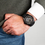 Armani Exchange Banks Chronograph Black Dial Black Steel Strap Watch For Men - AX1722 Authentic Buy Shop Now