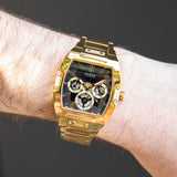 Guess Phoenix Multi Function Green Dial Gold Steel Strap Watch for Men - GW0456G3 Authentic Buy Shop Now
