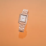 Michael Kors Emery Three-Hand Crystals Silver Dial Rose Gold Steel Strap Watch for Women - MK4641 Authentic Buy Shop Now