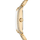 Michael Kors Emery Three-Hand Crystals Silver Dial Gold Steel Strap Watch for Women - MK4643 Authentic Buy Shop Now