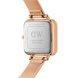 Daniel Wellington Quadro Studio Green Dial Rose Gold Mesh Strap Watch For Women - DW00100520 Authentic Buy Shop Now