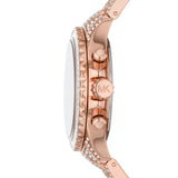 Michael Kors Everest Chronograph Crystals Rose Gold Dial Rose Gold Steel Strap Watch For Women - MK7235 Authentic Buy Shop Now