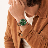 Fossil Dillinger Luggage Chronograph Green Dial Brown Leather Strap Watch for Men - FS5734 Authentic Buy Shop Now