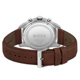 Hugo Boss Skymaster Blue Dial Brown Leather Strap Watch for Men - 1513940 Authentic Buy Shop Now
