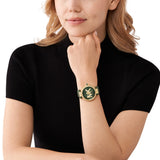 Michael Kors Parker Green Dial Green Leather Strap Watch For Women - MK4724 Authentic Buy Shop Now