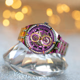 Guess Allara Quartz Purple Dial Purple Steel Strap Watch For Women - GW0604L4 Authentic Buy Shop Now