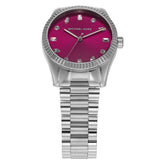 Michael Kors Lexington Three-Hand Pink Dial Silver Steel Strap Watch For Women - MK7443 Authentic Buy Shop Now