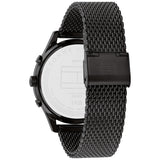 Tommy Hilfiger Weston Chronograph Black Dial Black Mesh Bracelet Watch For Men - 1710505 Authentic Buy Shop Now