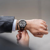 Daniel Wellington Iconic Link Chronograph Grey Dial Grey Steel Strap Watch for Men - DW00100643 Authentic Buy Shop Now