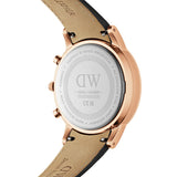 Daniel Wellington Iconic Chronograph Sheffield White Dial Black Leather Strap Watch For Men - DW00100646 Authentic Buy Shop Now