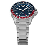 Emporio Armani Sea Explorer GMT Blue Dial Silver Steel Strap Watch For Men - AR11590 Authentic Buy Shop Now