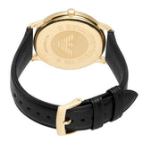Emporio Armani Renato Quartz Grey Dial Black Leather Strap Watch For Men - AR11049 Authentic Buy Shop Now