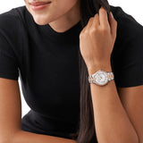 Michael Kors Lauryn Mother of Pearl Dial Two Tone Steel Strap Watch For Women - MK3979 Authentic Buy Shop Now