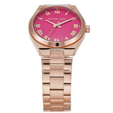Michael Kors Lennox Analog Pink Dial Rose Gold Steel Strap Watch for Women - MK7462 Authentic Buy Shop Now