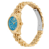 Michael Kors Lexington Three Hand Blue Dial Gold Steel Strap Watch for Women - MK4813 Authentic Buy Shop Now