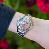 Fossil Rye Automatic Skeleton Silver Dial Silver Steel Strap Watch for Women - BQ3753 Authentic Buy Shop Now