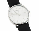 Calvin Klein Posh Silver Dial Black Leather Strap Watch for Men - K8Q311C6 Authentic Buy Shop Now