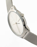 Calvin Klein Minimal Silver Dial Silver Mesh Bracelet Watch for Women - K3M2212Z Authentic Buy Shop Now