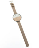 Calvin Klein Rise White Beige Dial Beige Leather Strap Watch for Women - K7A231XH Authentic Buy Shop Now
