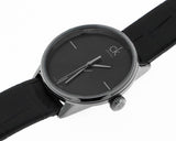 Calvin Klein Accent Black Dial Black Leather Strap Watch for Women - K2Y2Y1C3 Authentic Buy Shop Now