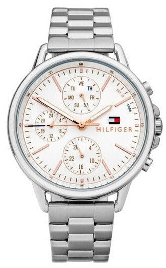Tommy Hilfiger Carly White Dial Silver Stainless Steel Strap Watch for Women - 1781787 Authentic Buy Shop Now