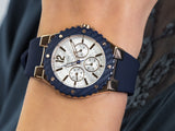 Guess Overdrive White Dial Blue Rubber Strap Watch for Women - W0149L5 Authentic Buy Shop Now