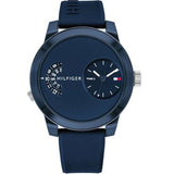 Tommy Hilfiger Denim Blue Dial Blue Rubber Strap Watch for Men - 1791556 Authentic Buy Shop Now