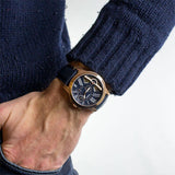 Fossil Grant Twist Multifunction Blue Dial Blue Leather Strap Watch for Men - ME1162 Authentic Buy Shop Now