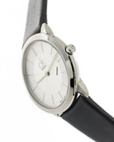 Calvin Klein Minimalist White Dial Black Leather Strap Watch for Men - K3M211C6 Authentic Buy Shop Now