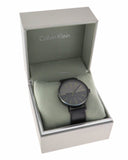 Calvin Klein Boost Black Dial Black Leather Strap Watch for Men - K7Y214CL Authentic Buy Shop Now