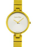 Calvin Klein Authentic Silver Dial Gold Steel Strap Watch for Women - K8G23546 Authentic Buy Shop Now
