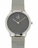 Calvin Klein Minimal Grey Dial Silver Mesh Bracelet Watch for Women - K3M2212X Authentic Buy Shop Now
