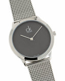Calvin Klein Minimalist Black Dial Silver Mesh Bracelet Watch for Men - K3M2112X Authentic Buy Shop Now